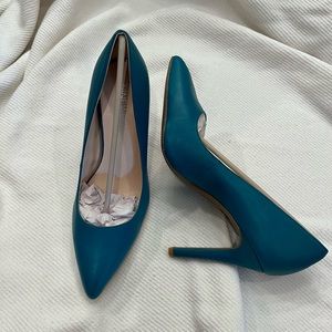 Nine West Teal Heels